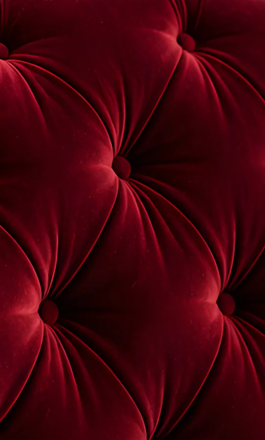 Close-up of deep-button tufting